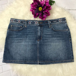 "Else" Mini Skirt Embroidered Waist 30 (A22)